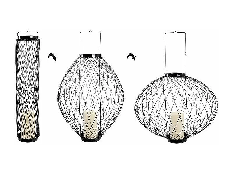 Lanterna retrattile con portacandela a LED