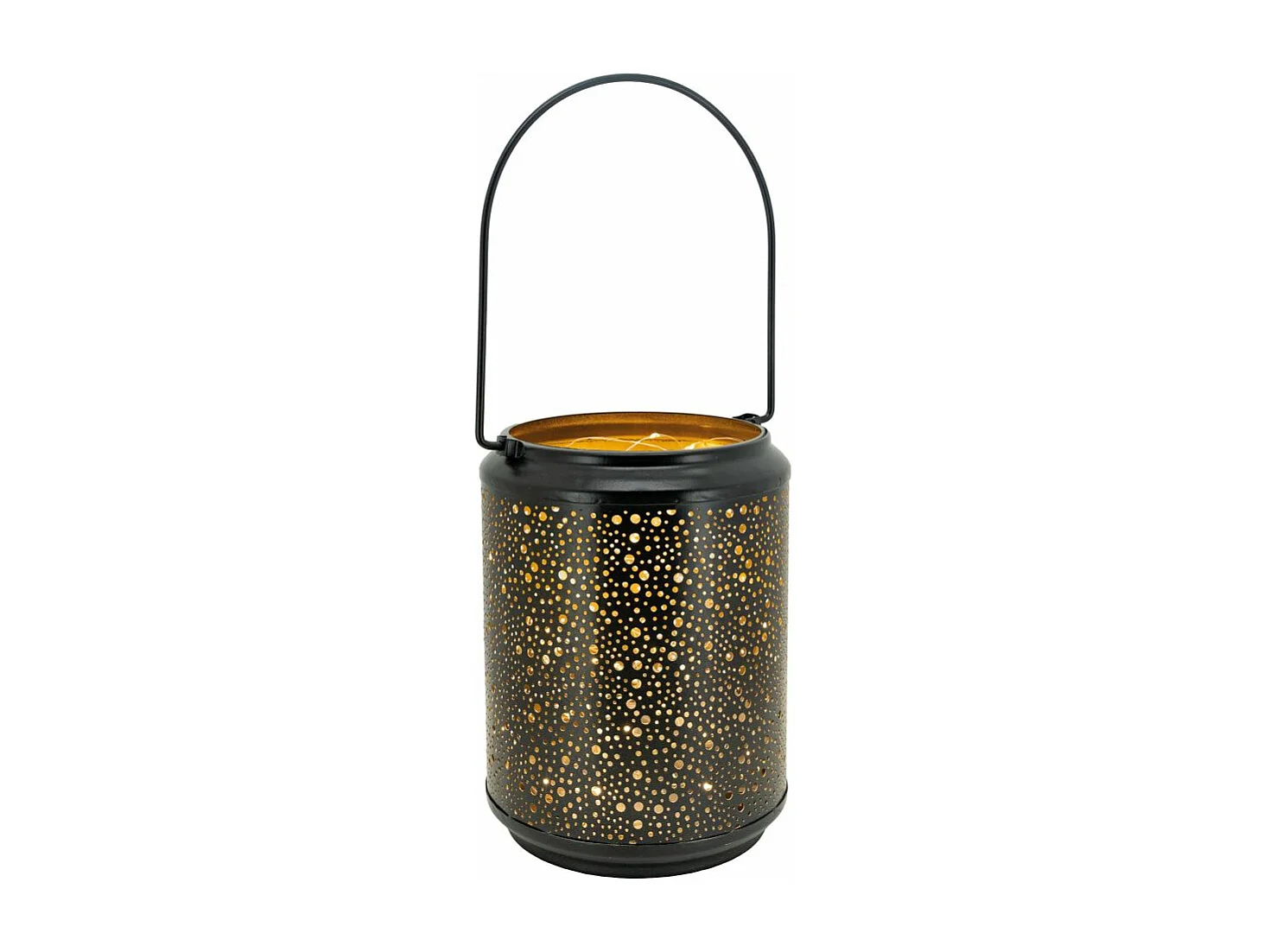 Windlicht aus matten Metall