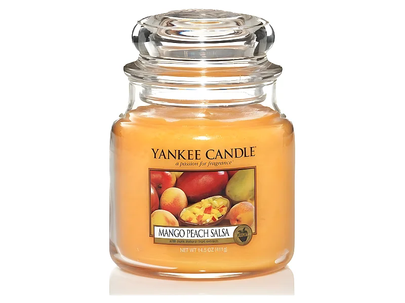 Tarro de cristal con aroma a mango y melocotón Modelo mediano