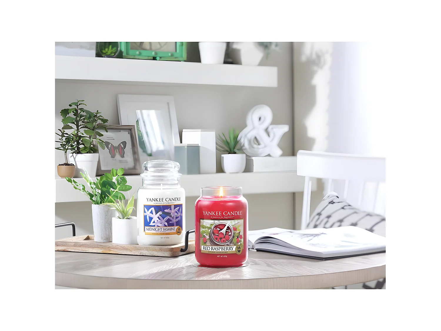 Duftkerze Rote Himbeere im Glas mit Deckel