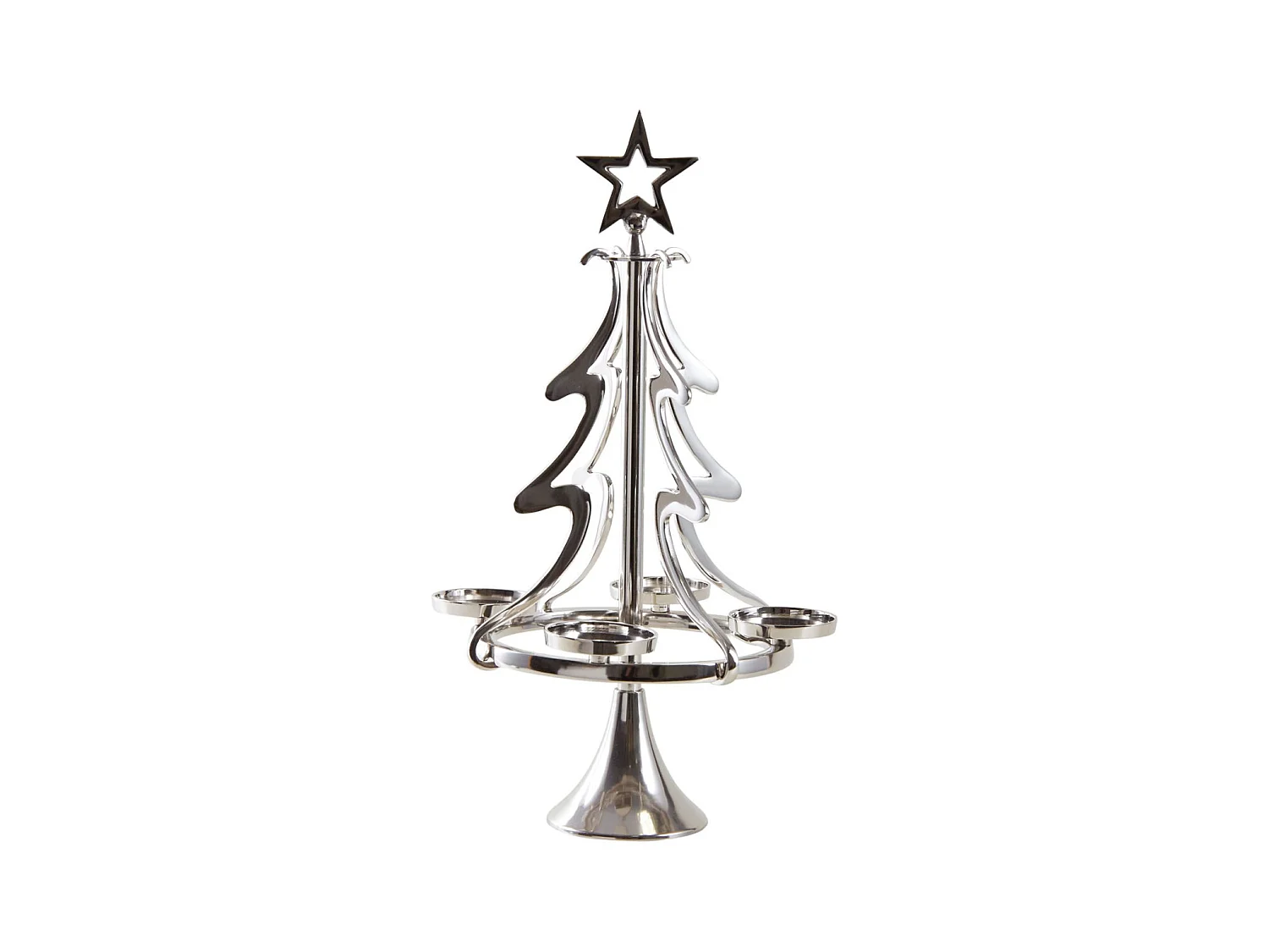 Sapin porte bougie en aluminium Hauteur 56cm