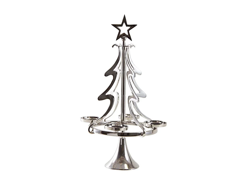 Sapin porte bougie en aluminium Hauteur 56cm