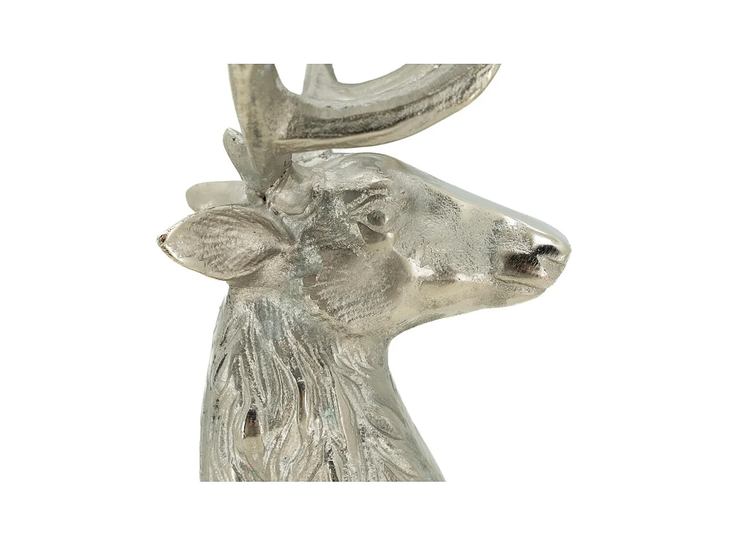 Bougeoir double tête de cerf en aluminium