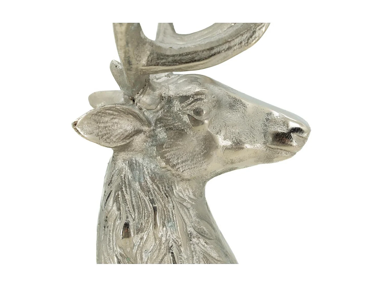 Bougeoir double tête de cerf en aluminium