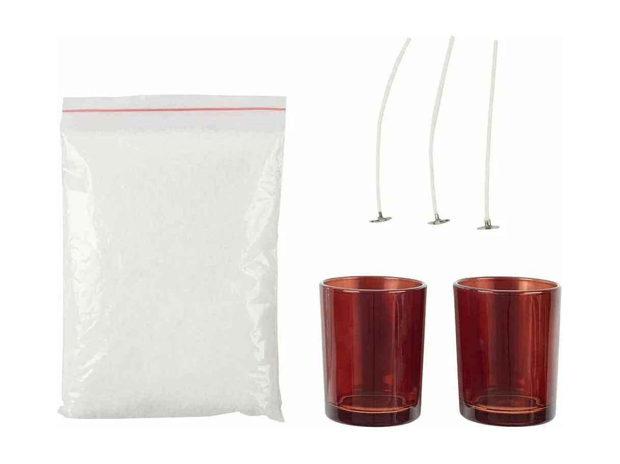 Lot de 2 Bougies à Confectionner "DIY" 6cm Marron