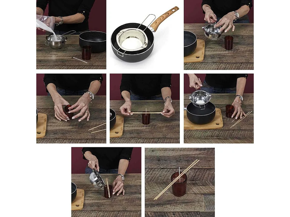 Lot de 2 Bougies à Confectionner "DIY" 6cm Marron