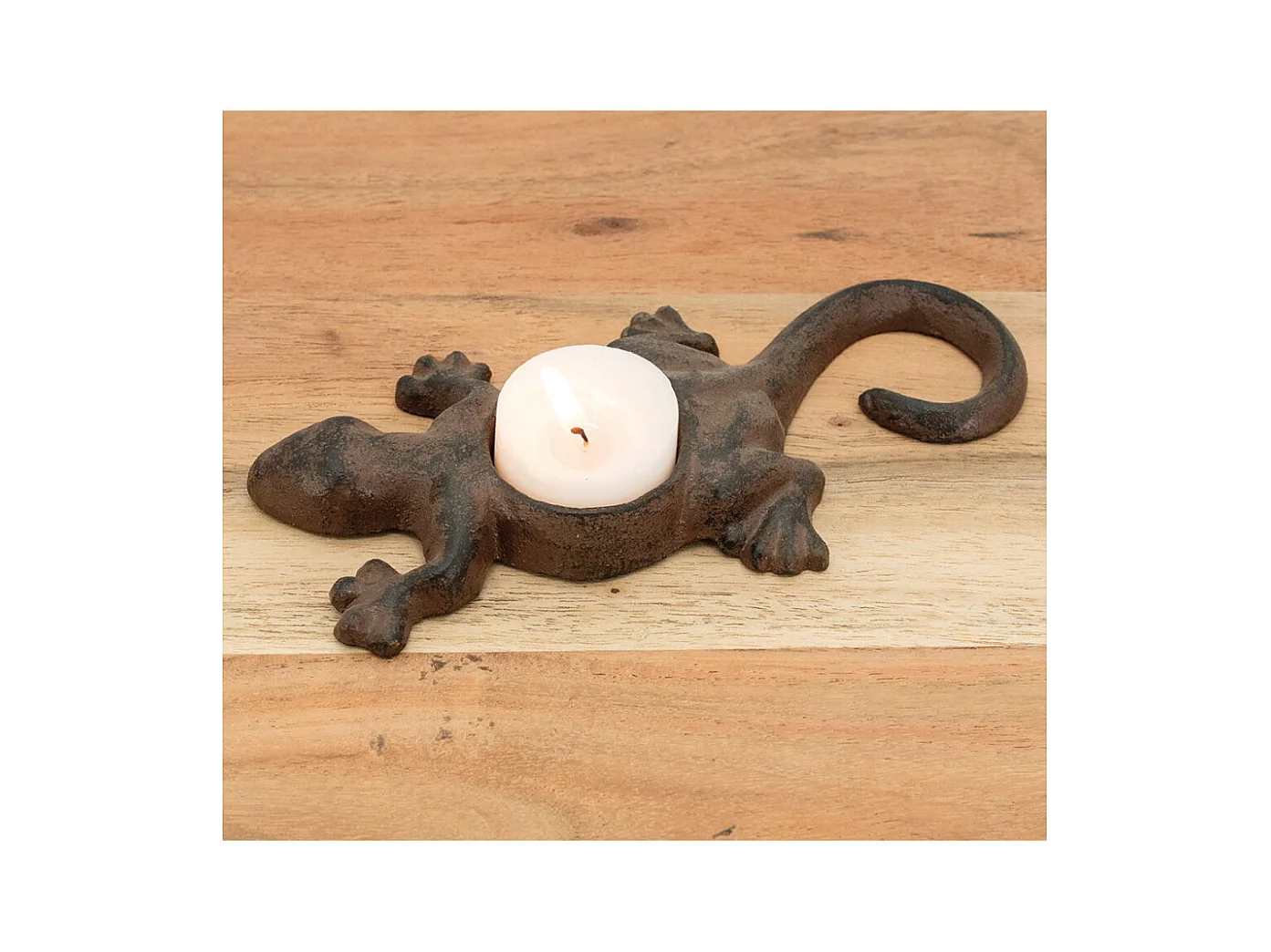 Photophore Lézard en fonte