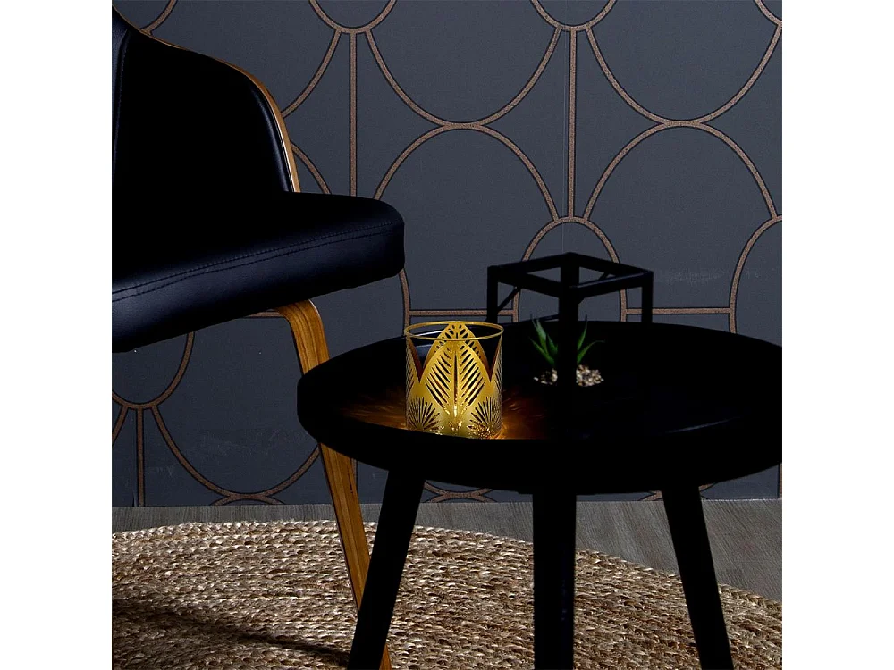 Photophore Déco "Ciselé" 11cm Or