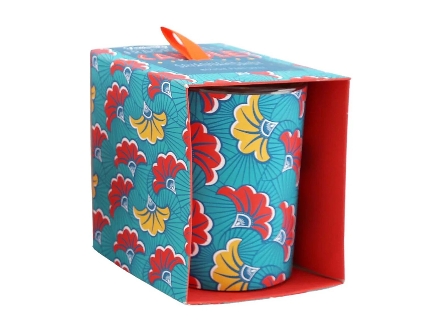 Vela votiva 8 x 10 cm Flores de Batik