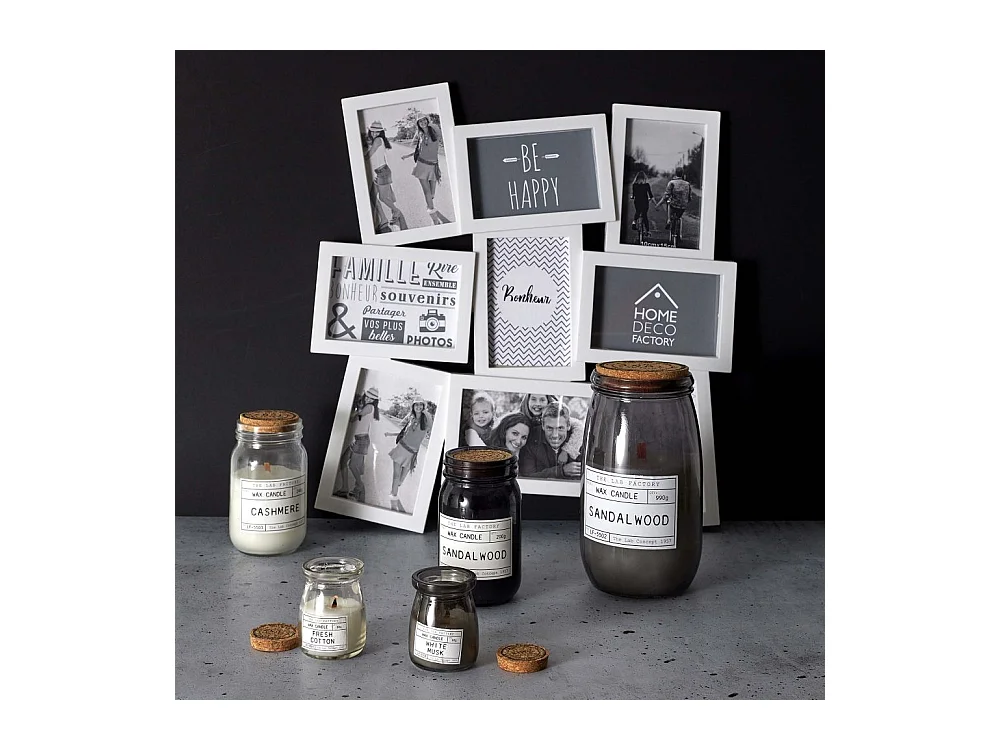 Bougies parfumées couvercle en liège 8.5 cm (Lot de 4)