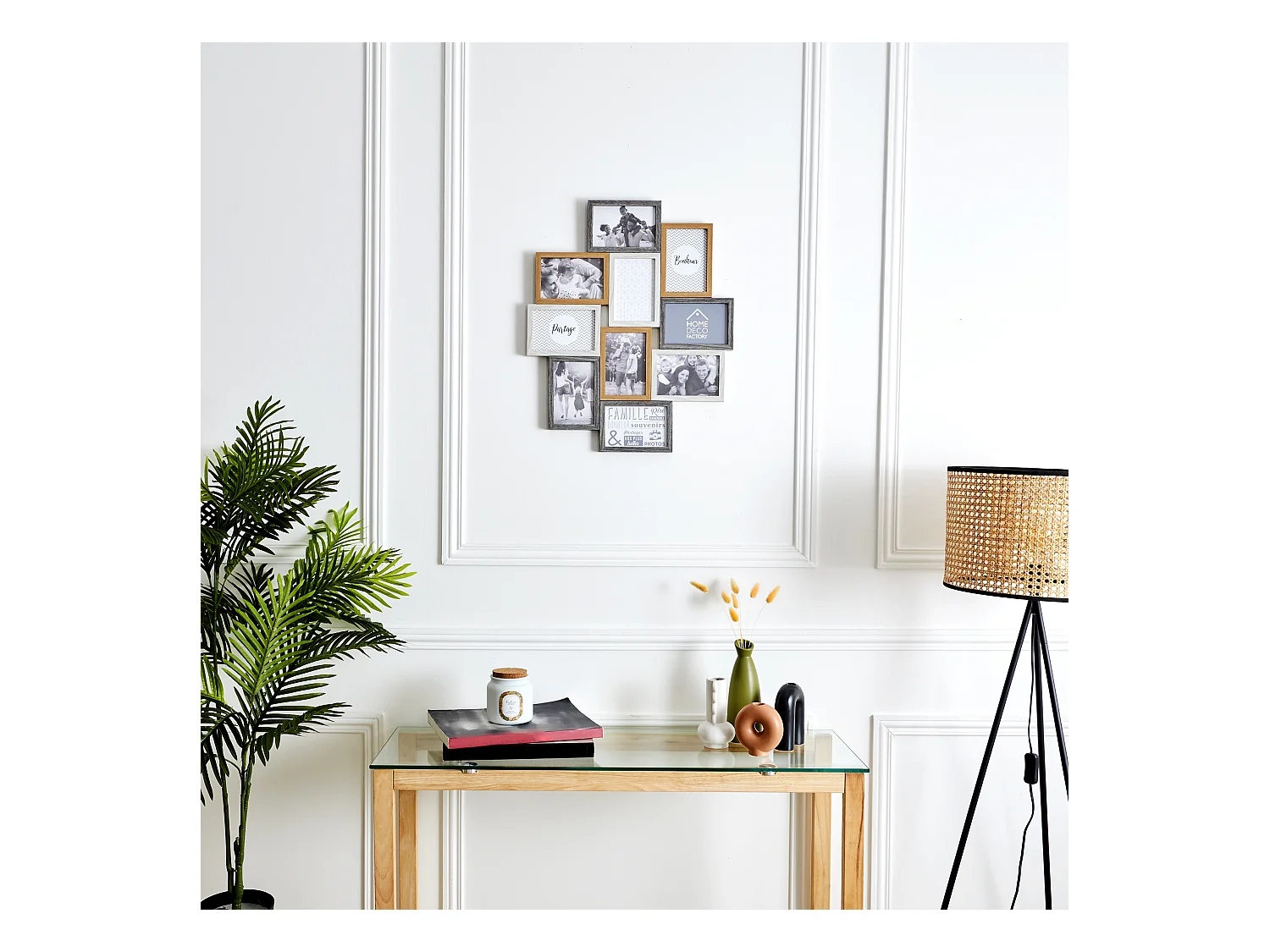 Pele-mele 10 Vues Bois Et Blanc Beige, Marron