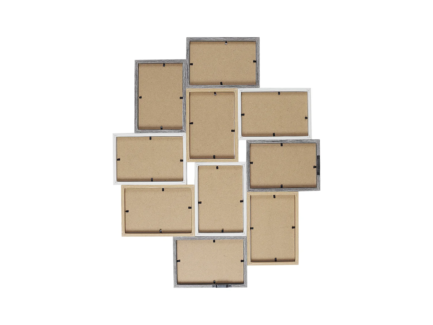 Pele-mele 10 Vues Bois Et Blanc Beige, Marron