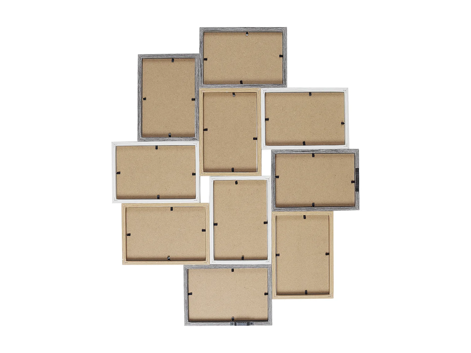 Pele-mele 10 Vues Bois Et Blanc Beige, Marron