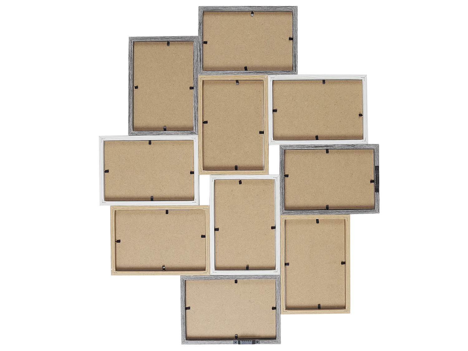 Pêle-mêle - HOME DECO FACTORY - 10 Vues - Bois - Beige et Marron