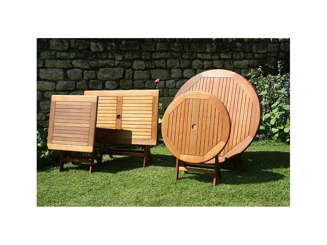 Table en eucalyptus Sophie Rond