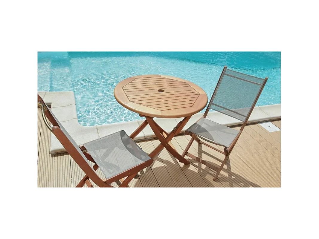 Table en eucalyptus Sophie Rond