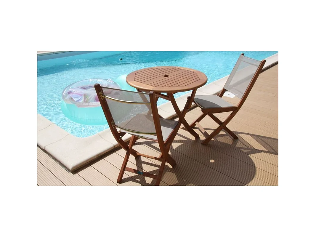 Table en eucalyptus Sophie Rond