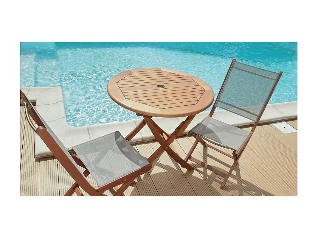 Table en eucalyptus Sophie Rond