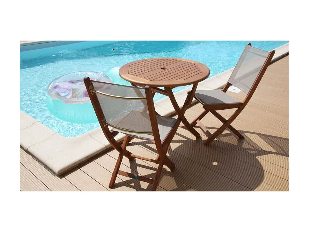 Table en eucalyptus Sophie Rond