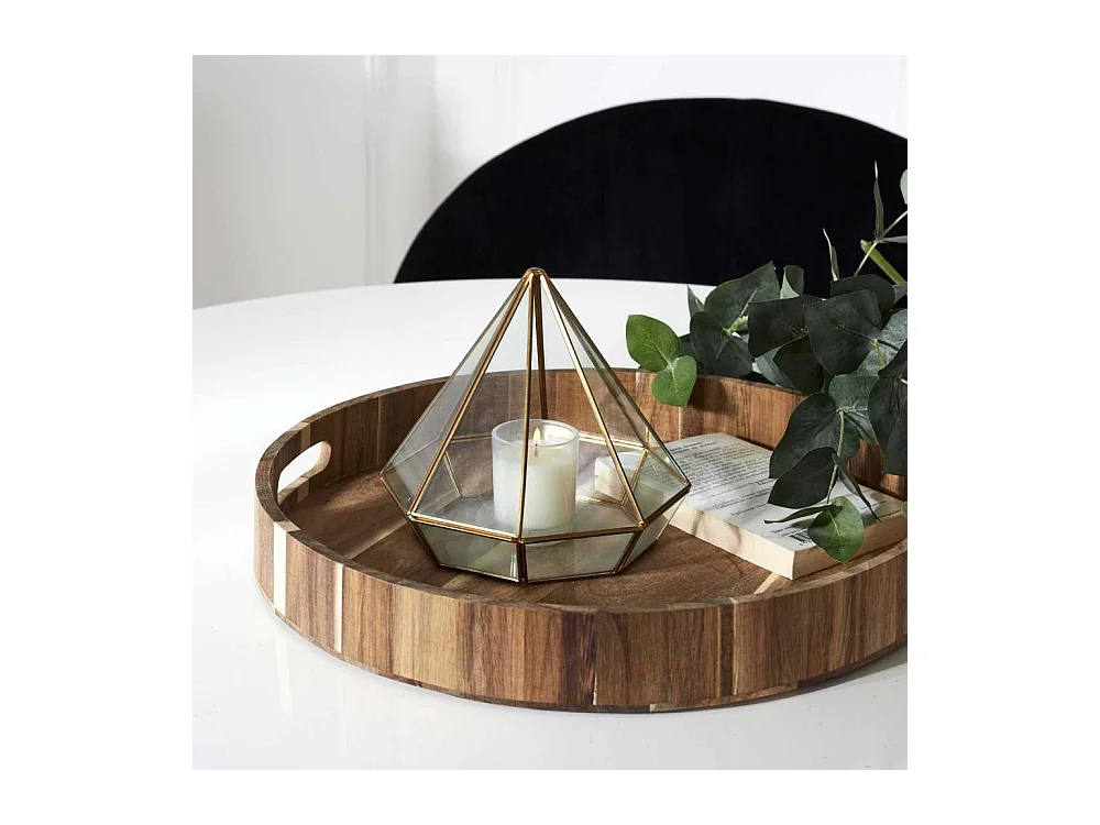 Photophore Design "Diamant" 7cm Or