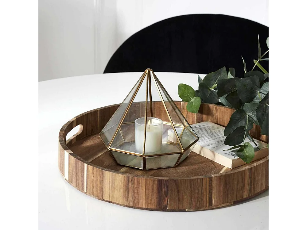 Photophore Design "Diamant" 7cm Or