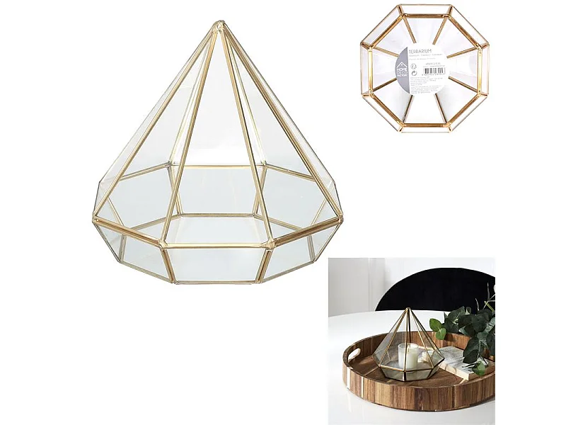 Photophore Design "Diamant" 7cm Or