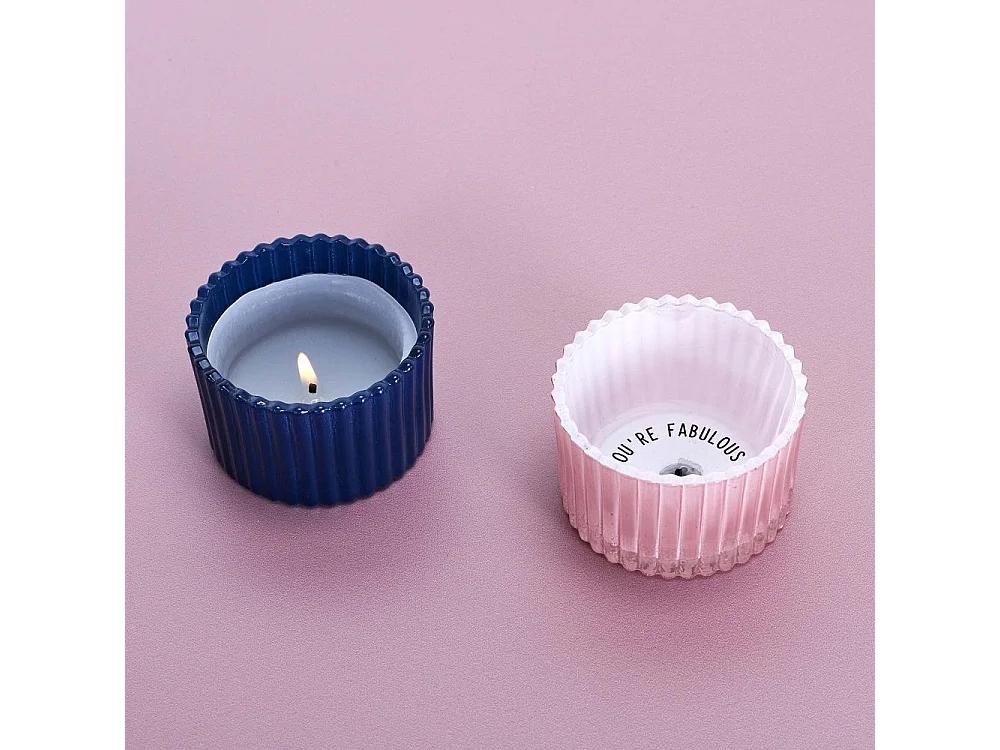 Bougie parfumée message caché 6 cm 4 modèles assortis