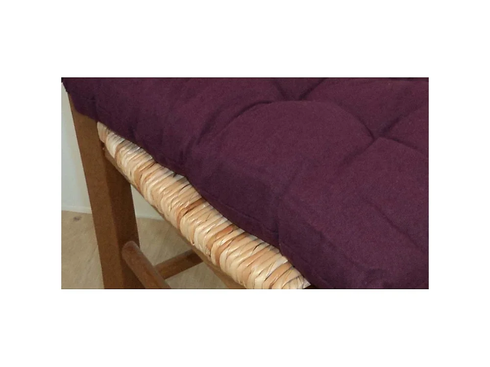 Galette de chaise en coton uni 40 cm 8 points (Lot de 2)