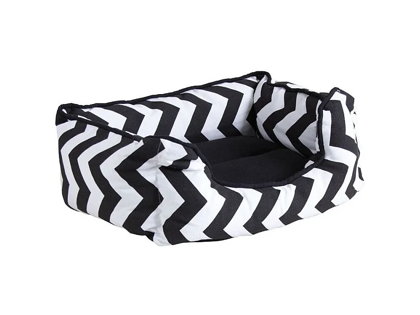 Panier chien ou chat en coton Zigzag
