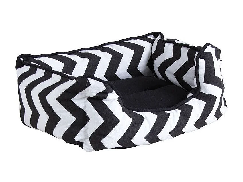 Panier chien ou chat en coton Zigzag