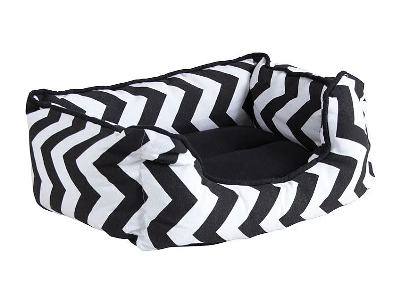 Panier chien ou chat en coton Zigzag