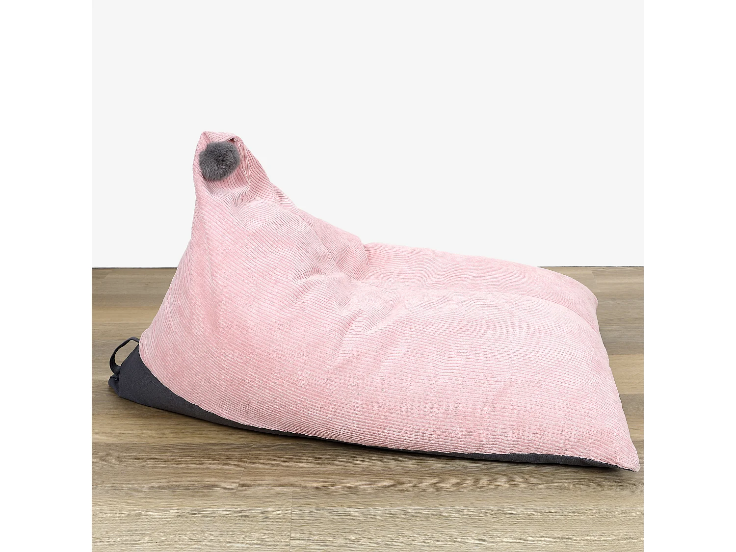 Pouf Velours Cotele Rose Malo