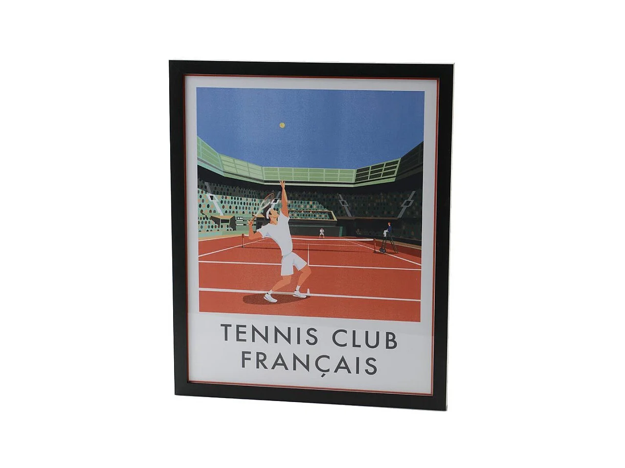Cartel del club de tenis francés 40x50 cm