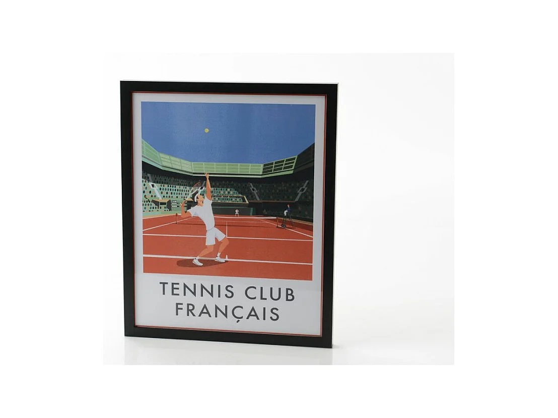 Cartel del club de tenis francés 40x50 cm