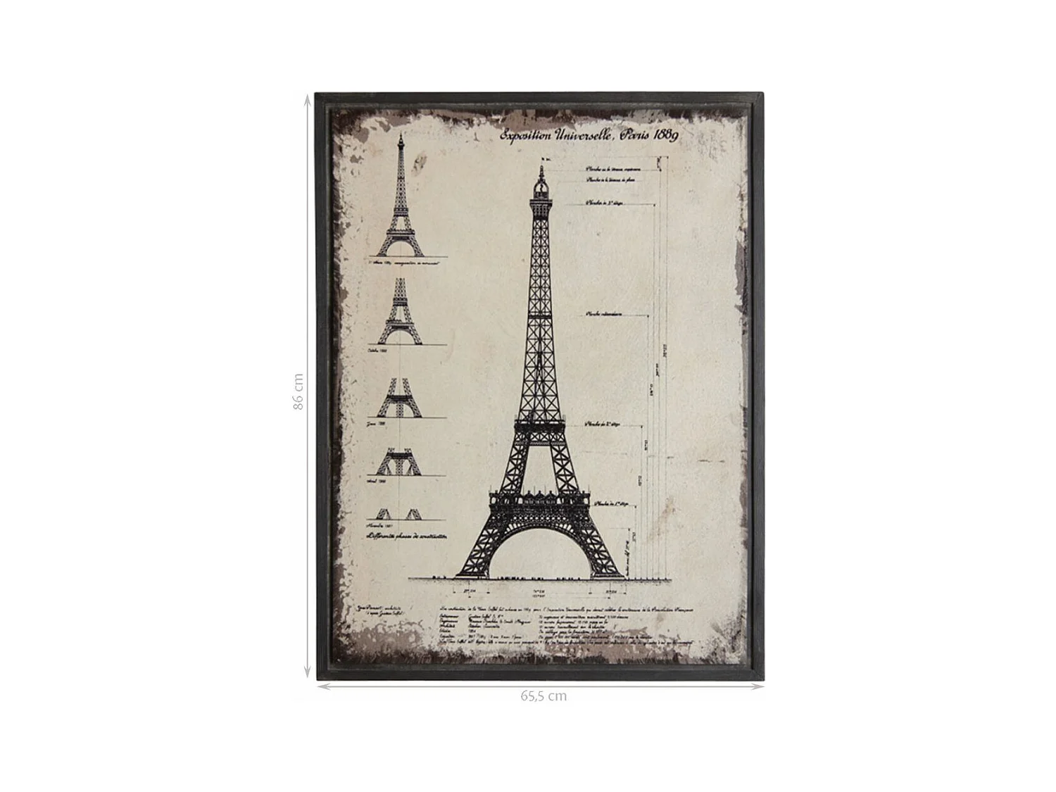 Arquitecto de madera pintando la Torre Eiffel