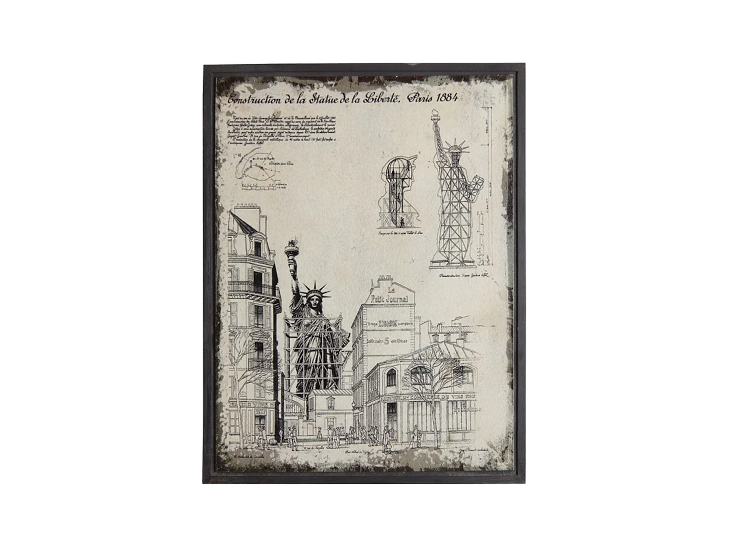 Tableau Architecte en bois Statue de la Liberté