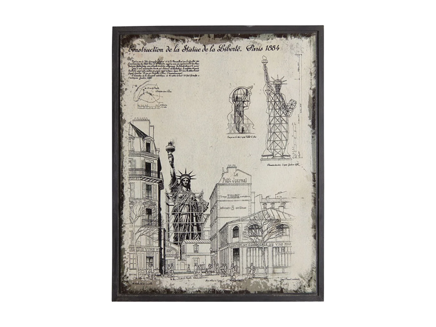 Tableau Architecte en bois Statue de la Liberté