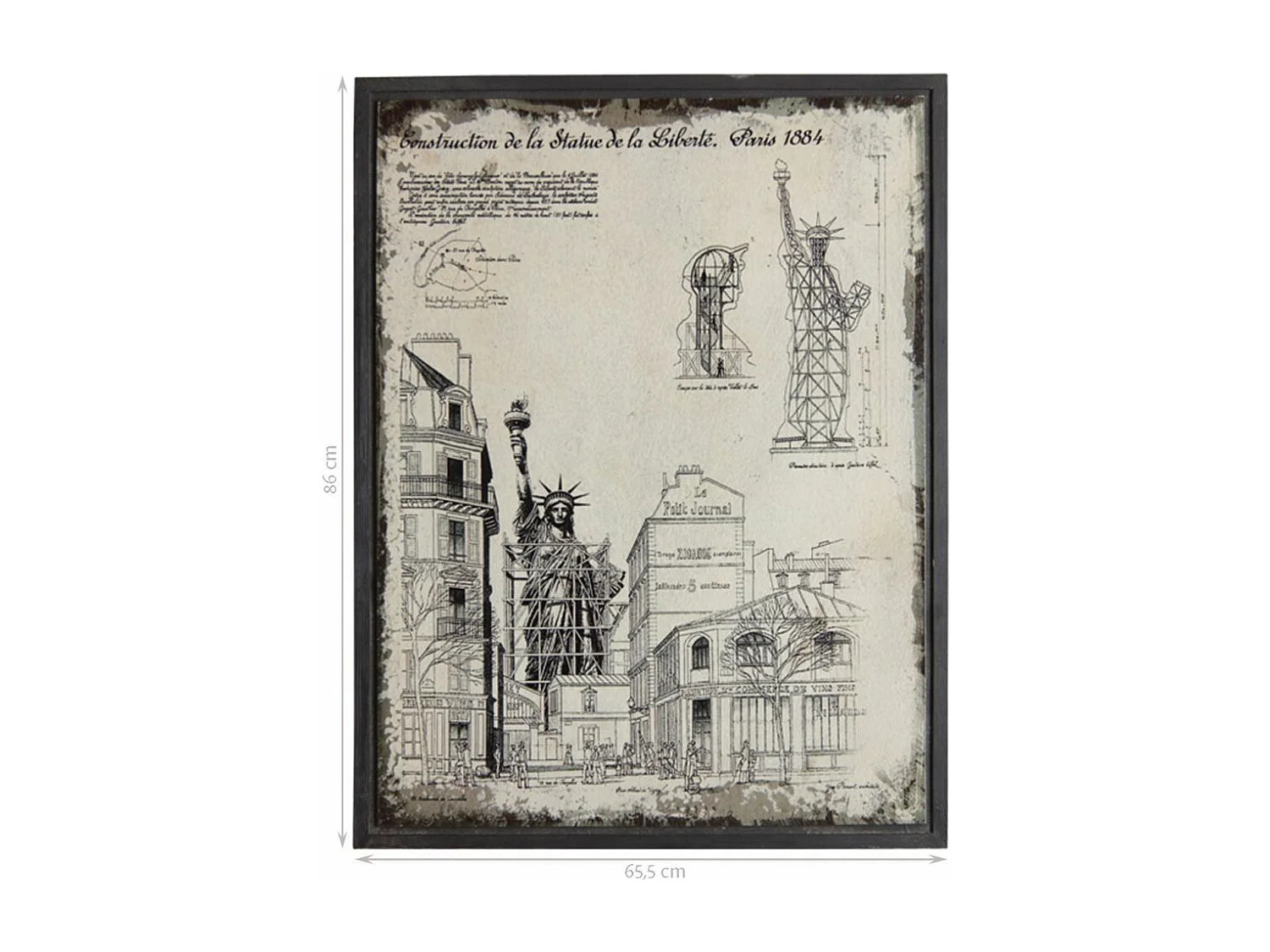 Tableau Architecte en bois Statue de la Liberté