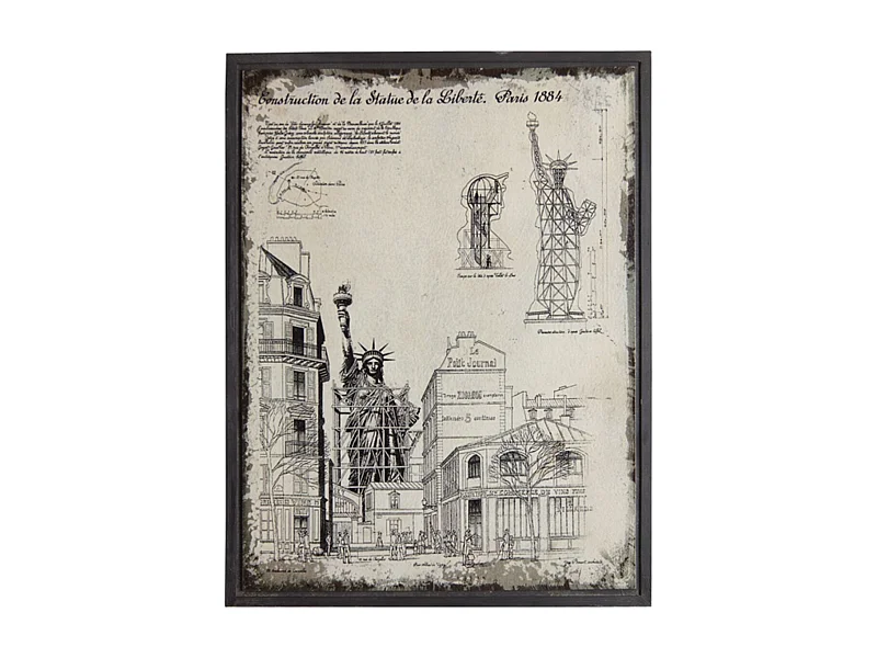 Tableau Architecte en bois Statue de la Liberté