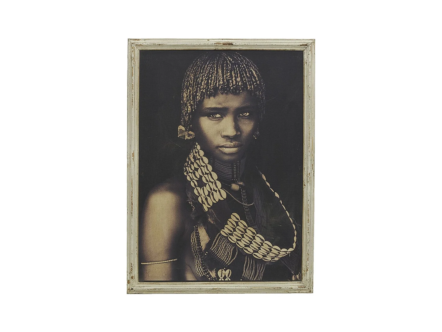 Porträtgemälde Afrikanische Frau - Schwarz und Weiß