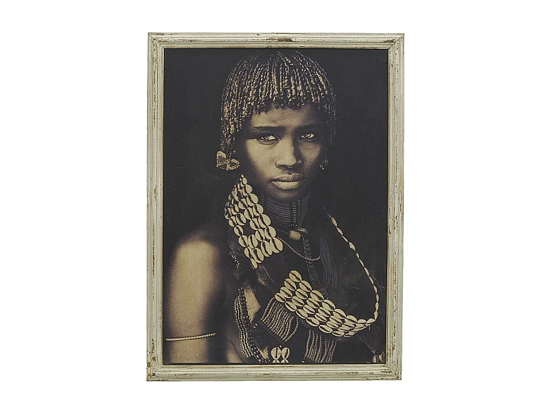 Tableau portrait femme africaine - Noir et blanc