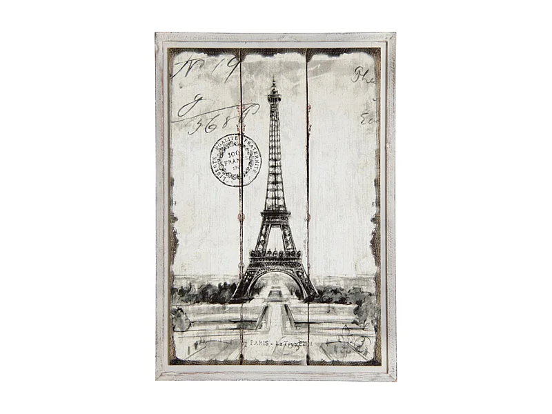 Tableau en bois Paris Tour Eiffel