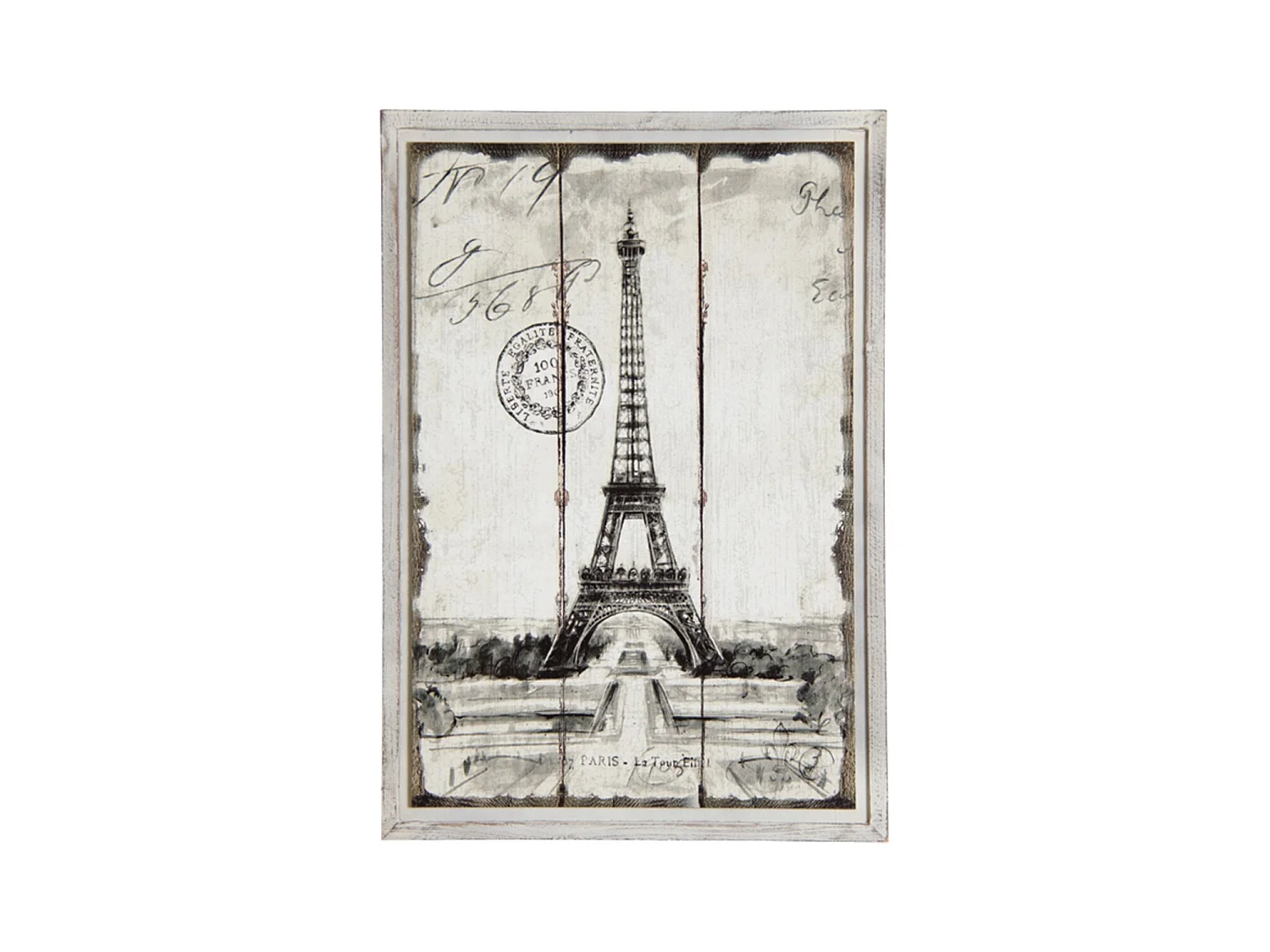 Tableau en bois Paris Tour Eiffel