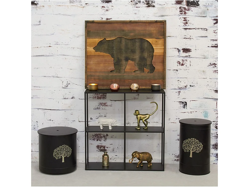 Cadre en pin décor Ours