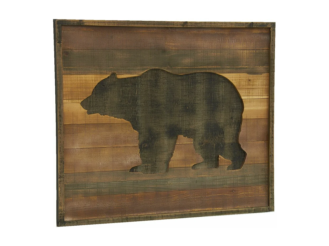 Cadre en pin décor Ours