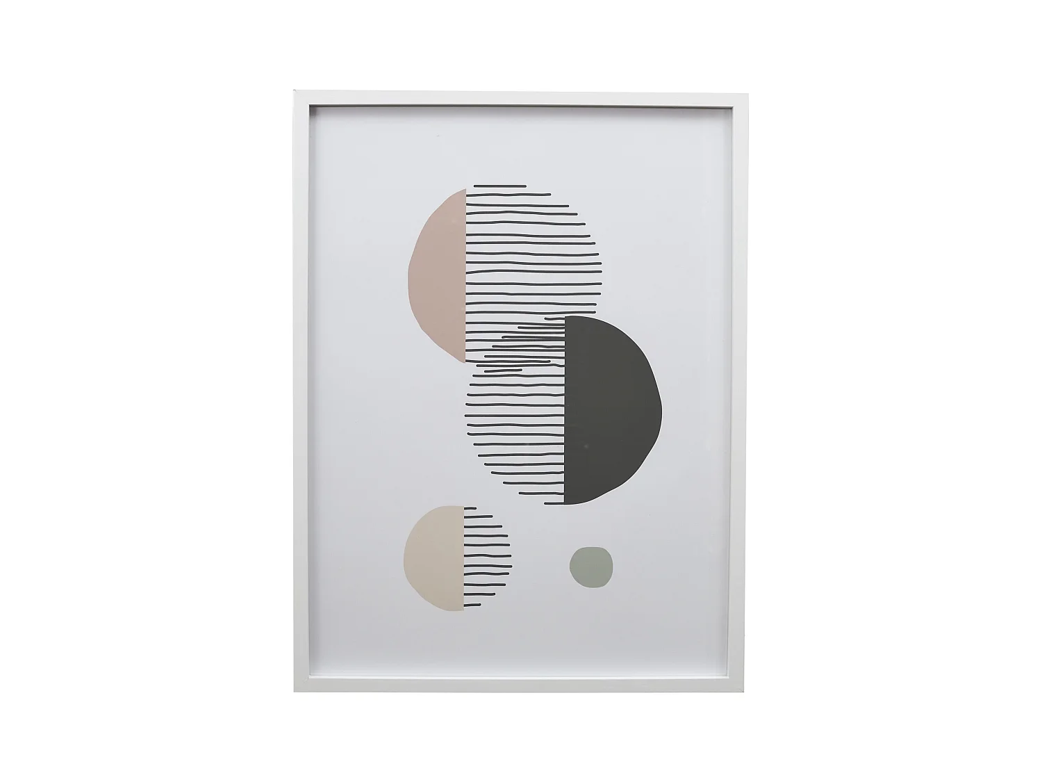 Lot De 3 Tableaux Decoratifs Motif 60cm Blanc, Noir, Beige