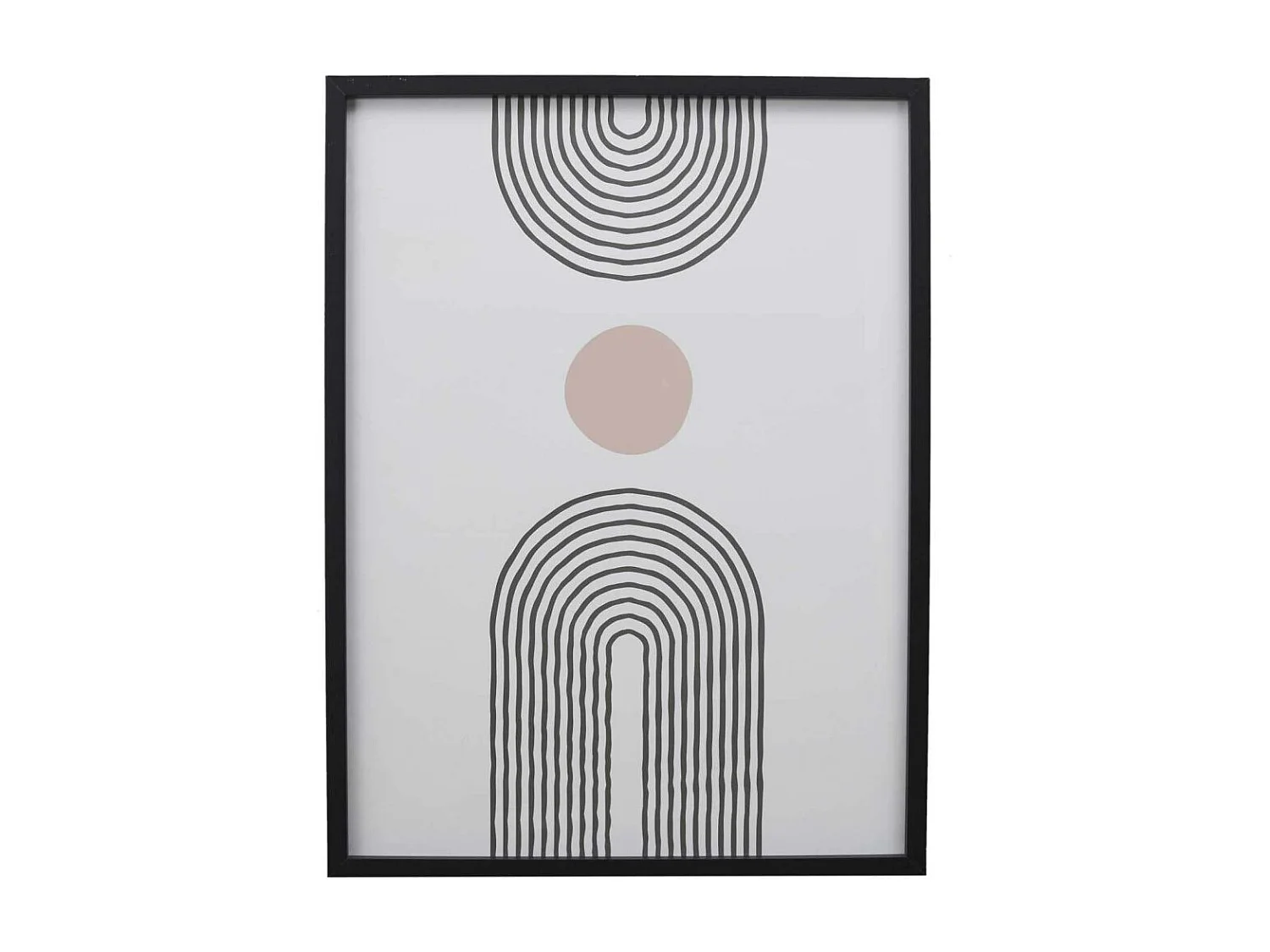 Lot De 3 Tableaux Decoratifs Motif 60cm Blanc, Noir, Beige