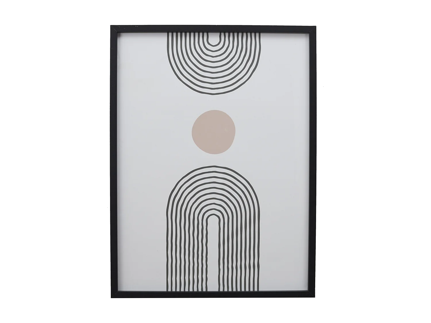 Lot De 3 Tableaux Decoratifs Motif 60cm Blanc, Noir, Beige