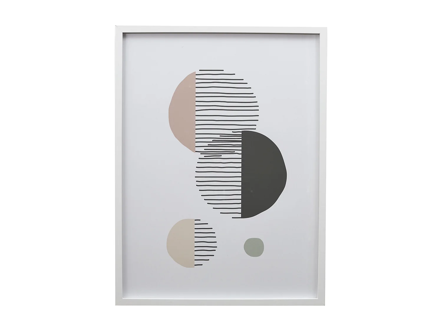 Lot De 3 Tableaux Decoratifs Motif 60cm Blanc, Noir, Beige