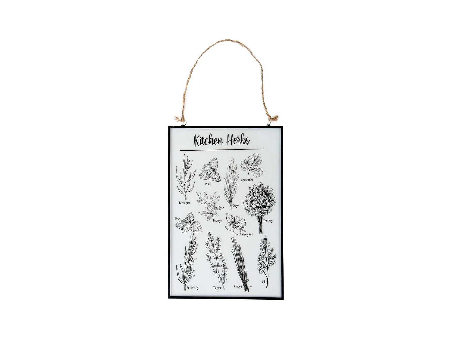 Tableau en verre herbes aromatiques